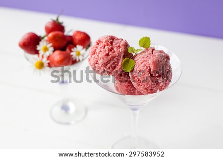 strawberry sorbet