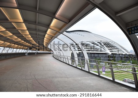 SINGAPORE - MAY 25, 2015: Say scene of Singapore National Stadium. Singapore National Stadium is a 55,000 seats multi-purpose arena which has a retractable roof.