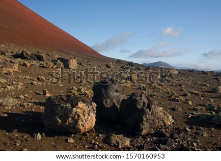 Rocks and terrain in barren landscape