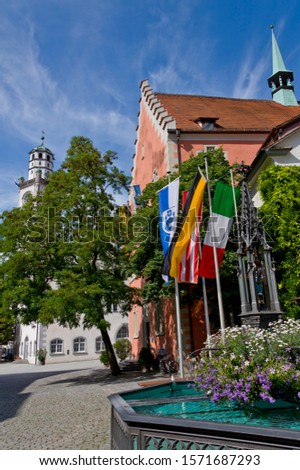 Flags of Ravensburg, Baden-Wurttemberg and Italy Ravensburg, Baden-Wurttemberg, Germany