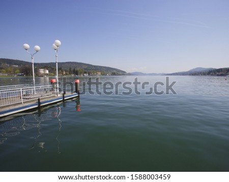 Pier out into body of water, Carinthia, Austria