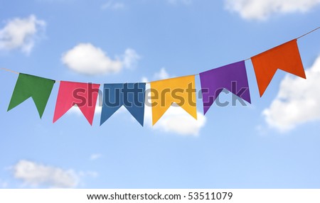 Colored flags of St John, typical of religious festivals in Brazil. Typical festival in July dedicated to St. John.
