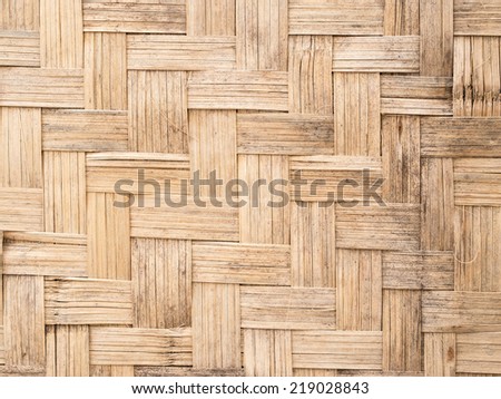 old bamboo craft texture and background