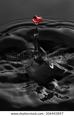 Heart drop - Water drop shaped like a heart