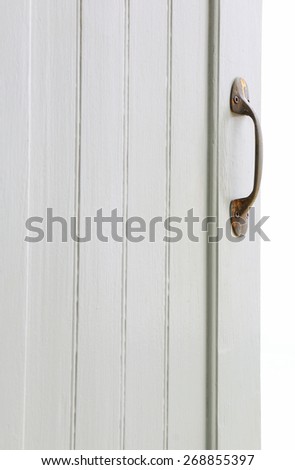 Open white door