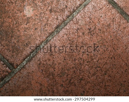 Closeup of a terracotta floor