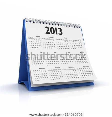 calendar 2013 in white background calendar 2013 in white background