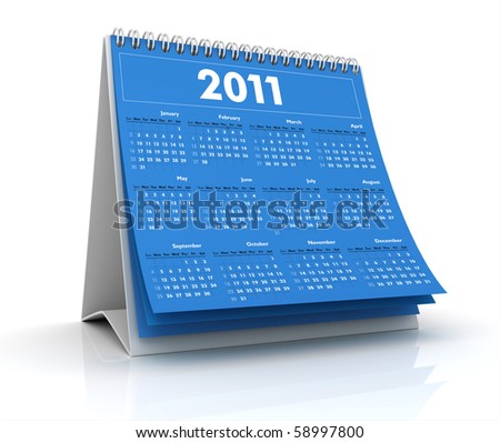 2011 Calendar For Desktop. 3D desktop calendar 2011