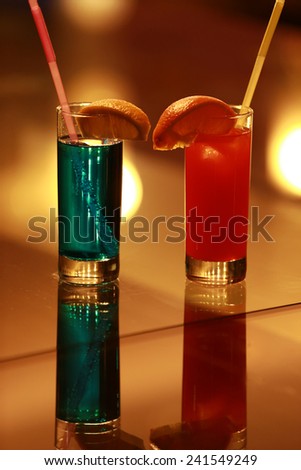 Fancy cocktail drinks