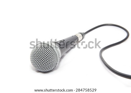Microphone with its cable.