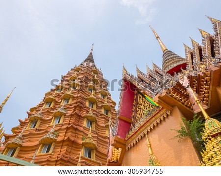 Landscape of line bells in temple, Thailand