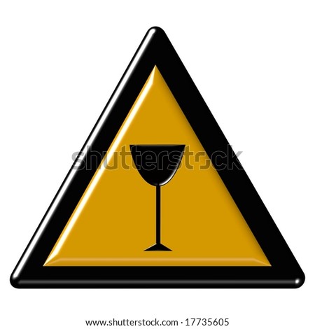 Glass Warning Sign