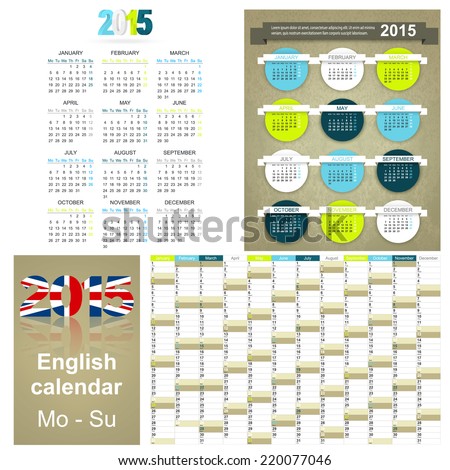 English calendar for year 2015 week starts on Monday English calendar for year 2015 week starts on Monday
