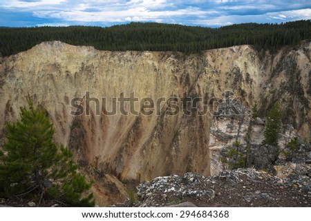 Canyon walls as seen from Red Rock Point, Grand Canyon of Yellowstone, Yellowstone National Park, Wyoming, USA