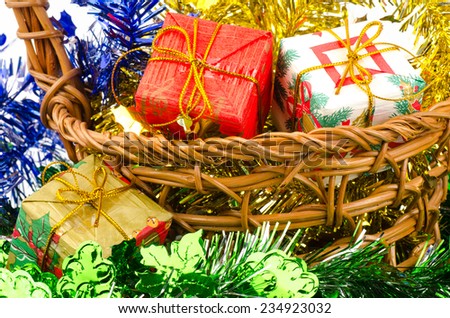 Colorful gift box for decoration on Christmas or New year