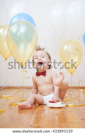 boy's first birthday cake