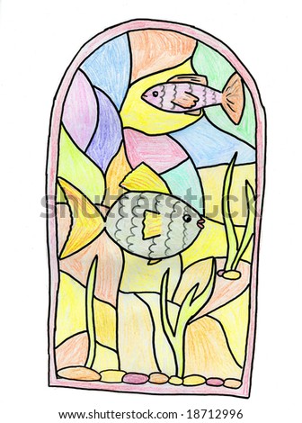 Child painting fish