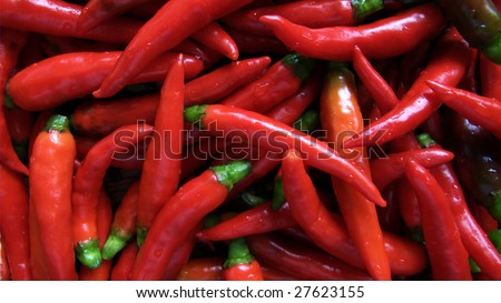 Hot red chillies