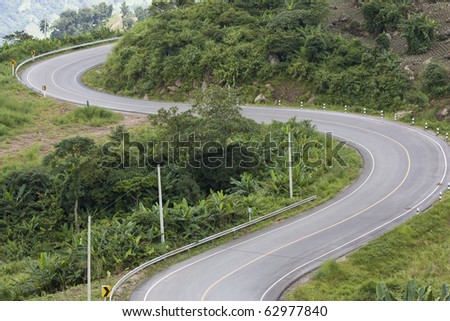 curve road on the mountain