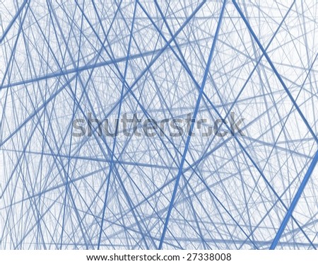 Abstract blue and white background with crossing lines