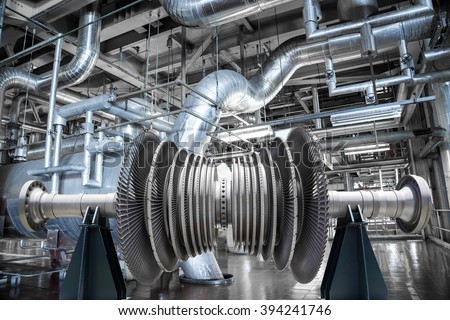Steam turbine of power generator in an industrial thermal power plant