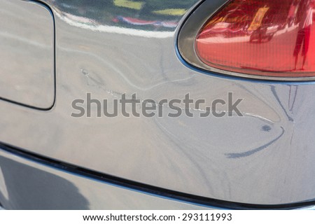 Scratched car paint from accident