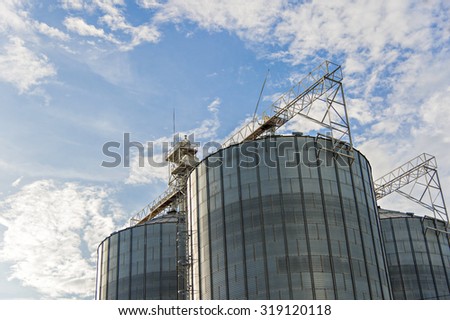 Farm grain silo agriculture industrial production