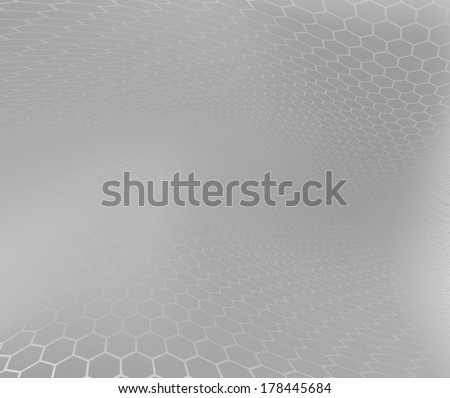 Abstract .jpg gradient grey and white background with honeycomb pattern overlay. Plenty of copy space. Perfect for any communication art.