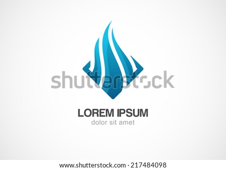 Business technology abstract wave vector logo template Business technology abstract wave vector logo template