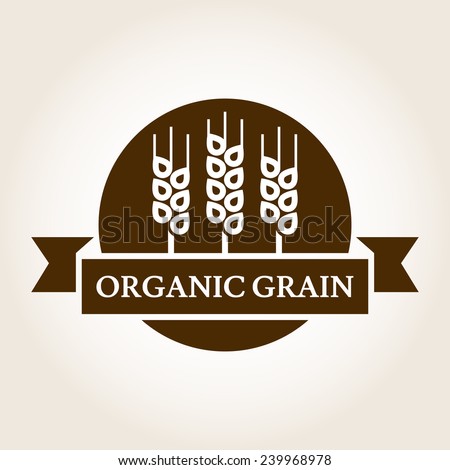 Vintage style wheat label Vector logo design template Organic grain icon Vintage style wheat label Vector logo design template Organic grain icon