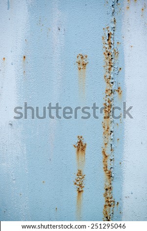 Texture of old painted metal pitted with rust