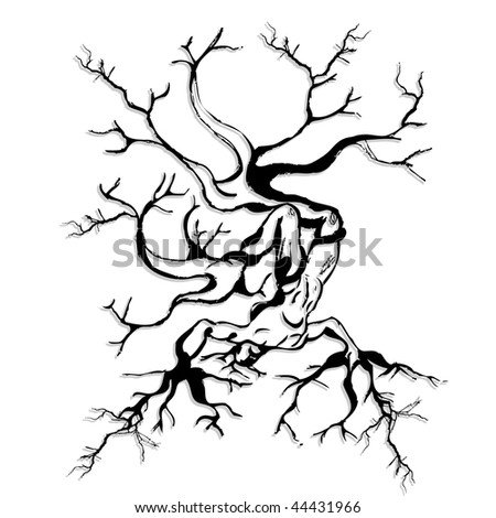 clip art tree with roots. Clip Art Tree Roots.