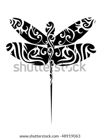 tribal dragonfly. vector : Tribal Dragonfly