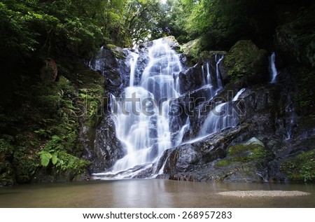 waterfall / Japanese waterfall landscape