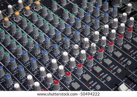 full image of sound system equaliser buttons