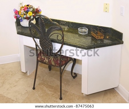 Utility desk as used in luxurious kitchens