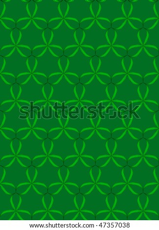 Seamless wallpaper pattern on the green background