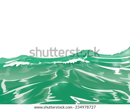Swirling Ocean, A swirling and violent tropical ocean water featuring bubbling surf and light reflections.