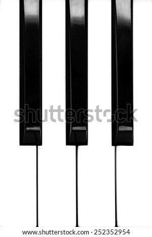 Close-up of black and white piano keys