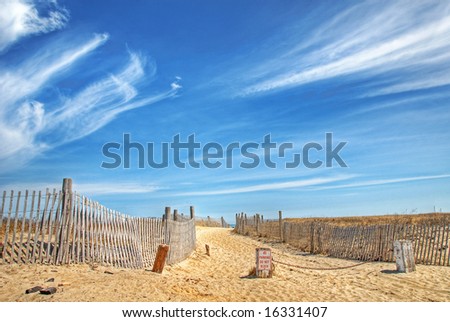The Way - A sandy path leading to a beautiful beach in Duxbury, Massachusetts