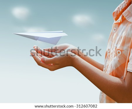 Protection airplane paper flights concept