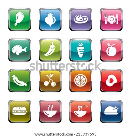 Food, Fruits and Vegetables Icons
