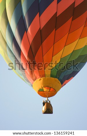 Low angle view of a hot air balloon in Sunrise Hot Air Balloon Race, Miami, Miami-Dade County, Florida, USA