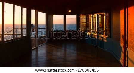 Interiors view of a resort on a pier, Santa Monica Pier, Santa Monica, Los Angeles County, California, USA