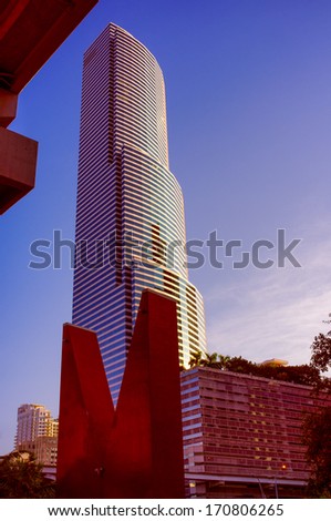 Miami Tower in Downtown Miami, Miami, Florida, USA