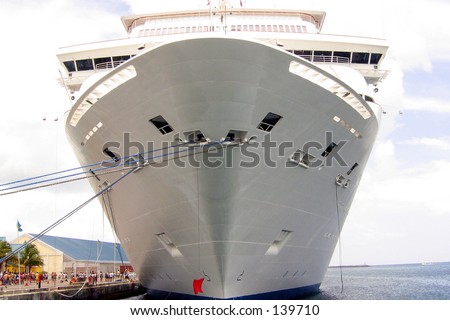 Anchored Cruise Ship