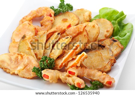 Japanese Cuisine - Tempura (deep fried) Vegetables