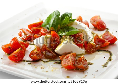 Caprese Salad - Salad with Tomatoes, Mozzarella Cheese, Balsamic