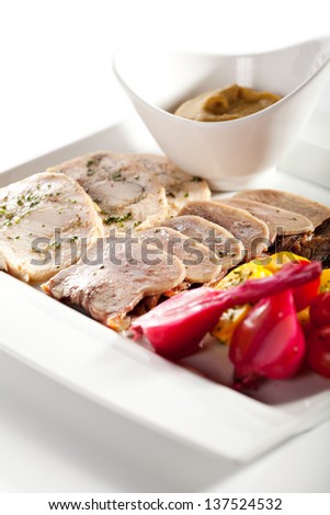 Grilled Meat Plate with PIckled Vegetable