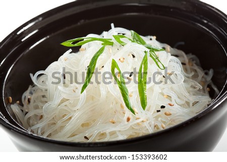 Crystal Noodles Black Bowl
